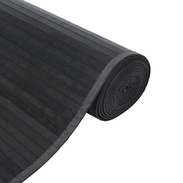 vidaXL Rug Grey Bamboo, Polypropylene Large Water-resistant materials