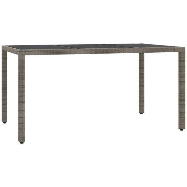 vidaXL Garden Dining Set Grey PE Rattan 5 Piece UV-resistant materials