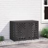 vidaXL Air Conditioner Cover Black 39.37 x 19.69 x 27.56 in Steel