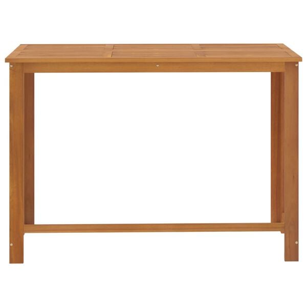 vidaXL 7 Piece Garden Bar Set Black, Cream, Natural Solid Acacia Wood