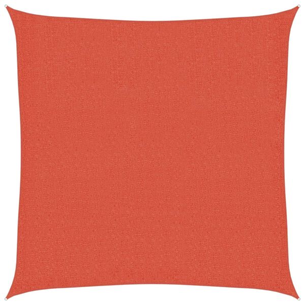 vidaXL Sunshade Sail 1.75 oz/ft² Square Terracotta 8.2x8.2' HDPE