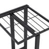 vidaXL Plant Stand Black Metal Medium Plant Stand Rectangular