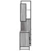 vidaXL Bathroom Furniture Set Grey Sonoma Engineered wood, metal Tall