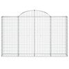 vidaXL Gabion Basket Set of 4 Silver Galvanized Iron Large Durable