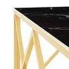 vidaXL Coffee Table Gold, Black Marble Stainless Steel, Tempered Glass