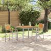 vidaXL Garden Dining Set 3 pcs Gray and brown 35.4" x 35.4" x 29.5