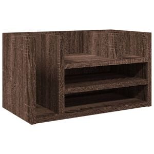 vidaXL Desk Organiser Brown Oak 17.5x9.4x9.8" Engineered Wood