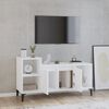 vidaXL TV Cabinet White Engineered wood, iron Medium TV Cabinet