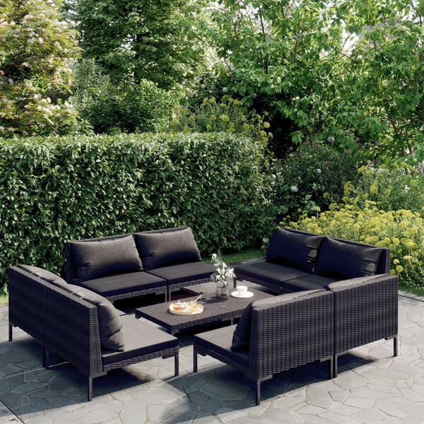 vidaXL Garden Lounge Set Dark grey