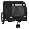 vidaXL Pet Bike Trailer Black Oxford fabric, iron, PVC Small Collapsible
