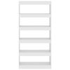 vidaXL Book Cabinet White Engineered wood 31.5x11.8x65.4 in Storage