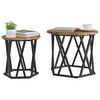 vidaXL Side Table 2 pcs Reclaimed Wood Engineered wood and steel