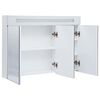 vidaXL Bathroom Cabinet White and silver