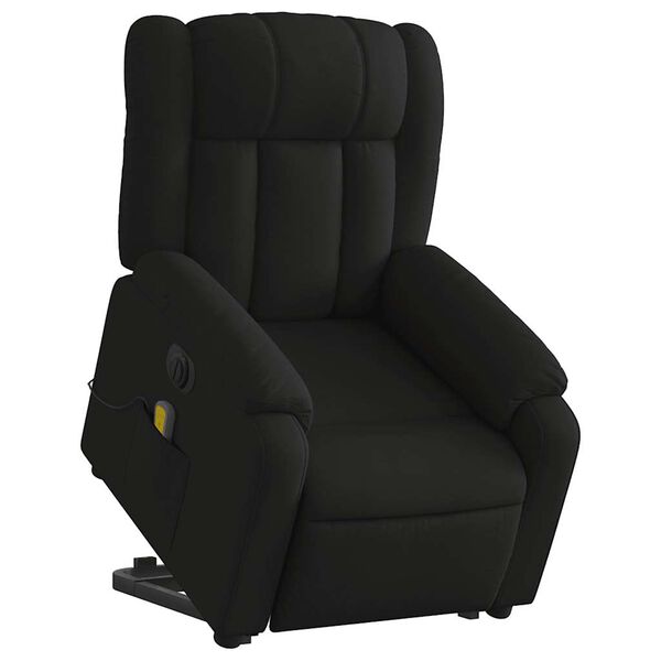 vidaXL Electric Stand up Massage Recliner Chair Black Fabric