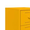 vidaXL Bedside Cabinet Mustard Yellow Cold-rolled steel Medium