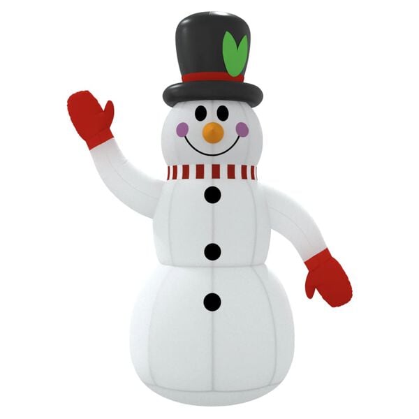vidaXL Inflatable Snowman Multicolor Oxford Fabric with PU Coating Medium