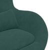 vidaXL Egg Chair with Footstool Dark Green 24.80 x 28.74 x 35.43 in