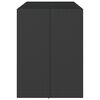 vidaXL Bar Table With Glass Top Black