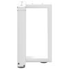 vidaXL Coffee Table Leg White Powder-coated steel Medium Adjustable Feet