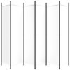 vidaXL 6-Panel Room Divider White 118.1"x78.7" Fabric