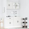 vidaXL Kitchen Cabinet Set White Engineered wood, Glass Large