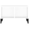 vidaXL Coffee Table High gloss white Engineered wood, metal Low