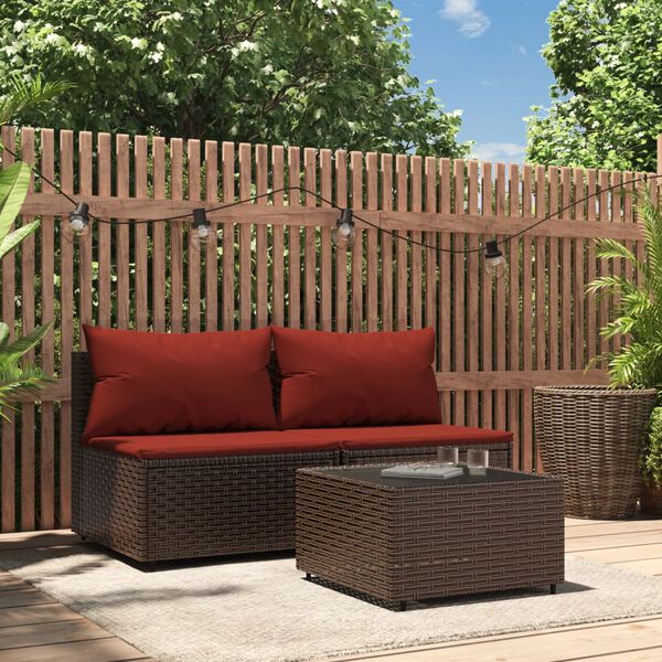 vidaXL Patio Lounge Set Brown