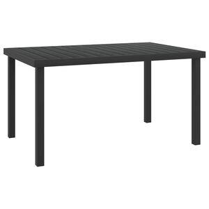 vidaXL Garden Table Black Aluminum and WPC Large Durable Garden Table