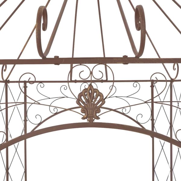 vidaXL Garden Pavilion Antique brown Wrought Iron Large