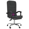 vidaXL Massage Office Chair Black Velvet, Metal, Plywood Medium