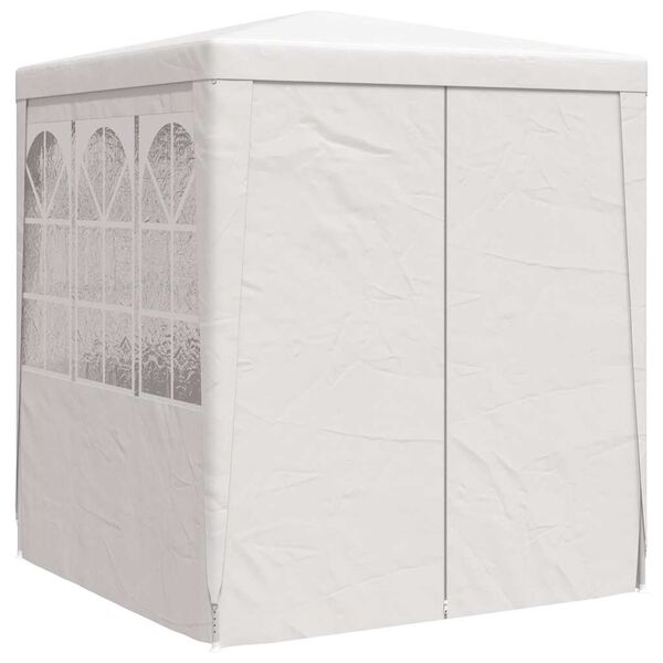 vidaXL Party Tent White Polyethylene 6.6 x 6.6 ft Water-resistant