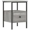 vidaXL Bedside Cabinet Set of 2 Grey Sonoma Engineered wood, iron Medium