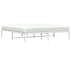 vidaXL Bed Frame White Steel Double Durable Bed Frame Rectangular