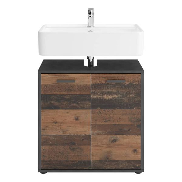 FMD Bathroom Sink Cabinet Matera, old style dark