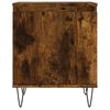 vidaXL Bedside Cabinet Smoked Oak Engineered Wood, Iron 15.7x11.8x19.7 in