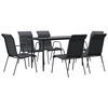vidaXL Garden Dining Set Black