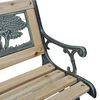 vidaXL Garden Bench Bronze and Wood Wood and Iron 33.1 in