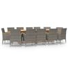 vidaXL Garden Dining Set Grey