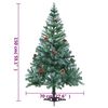 vidaXL Frosted Pre-lit Christmas Tree with Ball Set Pinecones 59.1"