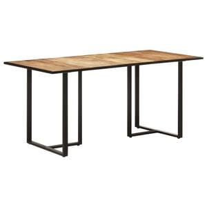 vidaXL Dining Table Natural Mango Wood Solid mango wood Large Seats Many