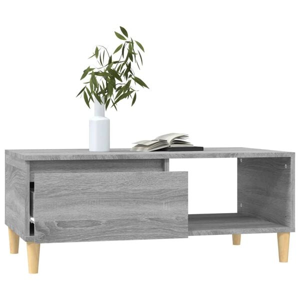 vidaXL Coffee Table Gray Sonoma Engineered wood 35.4x19.7x14.4 in
