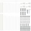 vidaXL Garden Fence White 66.93 x 64.96 in Powder-Coated Steel