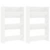 vidaXL Wall Shoe Cabinets 2 pcs White 23.6"x7.1"x35.4" Engineered Wood