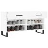 vidaXL Shoe Bench White Engineered wood Medium Storage Shoe Bench