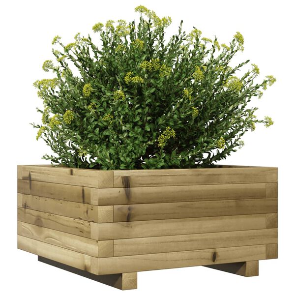 vidaXL Garden Planter Brown Treated pine Large Durable Garden Planter