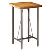 vidaXL Table Natural Wood, Grey Solid reclaimed teak, Powder-coated steel