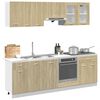 vidaXL Kitchen Cabinet Set Set of 8 Sonoma Oak Engineered Wood Large