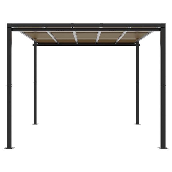 vidaXL Garden Gazebo Anthracite Aluminum 10ft x 10ft