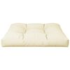vidaXL Pallet Cushion Cream 100% polyester 27.6 in x 27.6 in