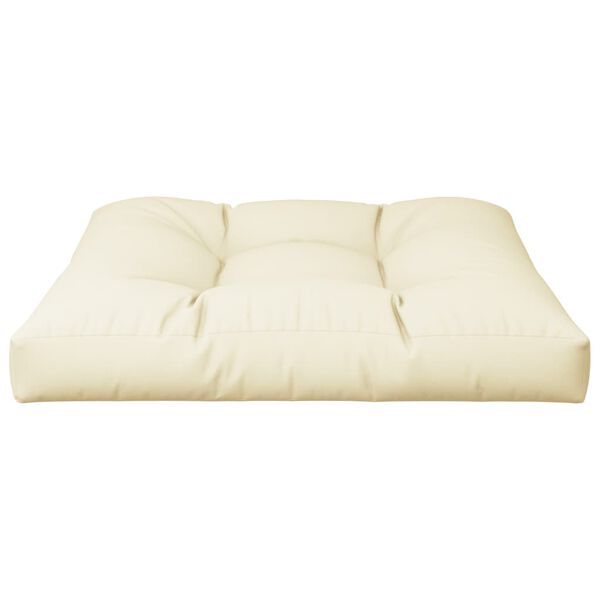 vidaXL Pallet Cushion Cream 100% polyester 27.6 in x 27.6 in